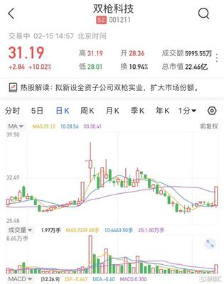 A股異動(dòng) | 雙槍科技(001211.SZ)漲停 擬新設(shè)全資子公司雙槍實(shí)業(yè)